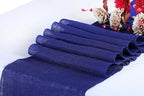 MDS® Pack of 20 Natural Burlap Table Runner, 12 x 108 Inch, Jute Rustic Farmhouse Boho Table Decor for Wedding Reception, Dining Table, Bridal Shower, Baby Shower & Party Decorations - Royal Blue - Image 2