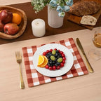 Blue Needles Gingham Buffalo Plaid Cotton Dinner Napkins Set of 12-18"x18" - Image 3