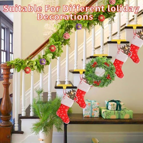 Oleitodh 8 Pack Metal Gold Christmas Stocking Holders for Mantle Heavy Duty Stocking Hangers Stocking Hook Christmas Ornaments for Counter Tables Window Fireplace Mantle Decoration - Image 6