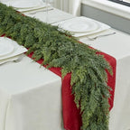 6FT Christmas Cedar Garland, Real Touch Greenery Garland, Realistic Two-Tone Soft Artificial Green Garland for Mantle Fireplace Table Stairs Door Porch, Indoor Outdoor Winter Holiday Decorations - Image 4