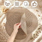 12 Pcs Jute Woven Placemats 15 Inches Boho Rustic Table Mats, Classic - Image 4