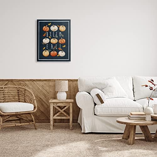 Stupell Industries Hello Fall Mixed Pumpkins, 24 x 30 Inch Canvas Wall Art - Image 4