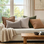 MIULEE 18x18 Decorative Boucle Couch Pillow Covers Moss Green - Image 4