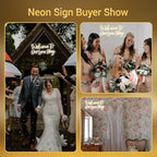 Welcome to Our Love Story Neon Sign Wedding Warm White Led Lights - Image 4