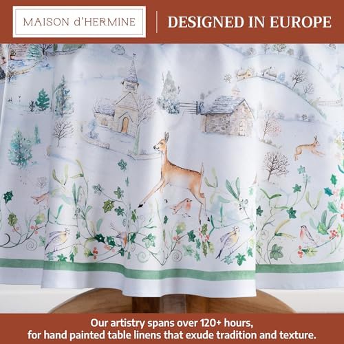 Maison d' Hermine Table Cloth Round Table Reusable 100% Cotton 63" Diameter - Image 2