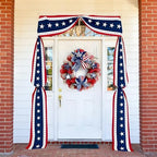 1Pcs 20 Ft Patriotic Bunting with 250 Stars, Red White Blue American Flag Banner for 4th of July, Independence Day, Memorial Day, Outdoor Indoor Door Porch Garden Decorations - Image 4
