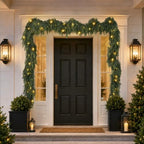 2PCS 9FT Prelit Christmas Garland with Lights Cedar Garland Christmas Decor - Image 4