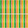 ZATAYE 12 Pack Green Brown Yellow Hawaiian Luau Foil Curtain Decorations by ZATAYE
