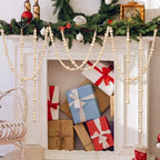 Bucherry 4 Pcs Christmas Wood Bead Garland 28.8 Feet, Natural - Image 5