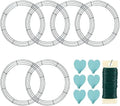 6 Pack Wire Wreath Frame 16 Inches Metal Frame Wreath Form Hoop Craft Ring with 6 Pcs Adhesive Hooks and 38 Yard 22 Gauge Paddle Wire for Crafts by MJRASG