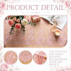 Newwiee 10 Pcs Lace Table Runner Floral, 31.5''x120'', Rose Pink - Image 2