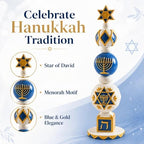 11.8" Hanukkah Table Decor, Home Centerpiece Decorations Indoor - Image 2