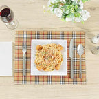 Restaurantware 16 x 12 Inch Dining Table Placemats Set Of 6 Rectangle Kitchen Table Mats - Vintage Style Easy To Clean Plastic Scotch Plaid Placemats Wipeable Durable - Image 6