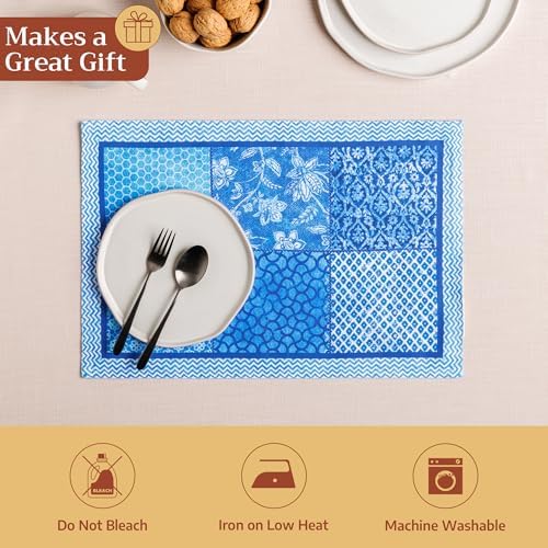 Maison d' Hermine Placemats Set of 4 Reusable 100% Cotton (13"x19") - Image 5