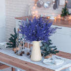 Cindeer 100 Pcs Christmas Tree Picks Sprays Glitter 10.2 in,Navy Blue - Image 4