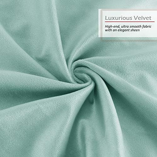 Nestl Throw Euro Pillow Covers, Cozy Velvet Decorative Pillow Covers 26 x 26 Inches, Soft Solid Couch Pillow Case for Sofa, Bed and Car, Set of 2 - Aqua Light Blue - Image 5