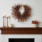 Fall Olive Wreaths for Front Door,22'' Autumn Front Door Wreath Home Decor - Image 4
