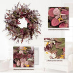 26 Inch Fall Wreaths for Front Door, Artificial Eucalyptus Autumn Wreath - Image 4