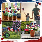 Pickmesh 6 Pcs 12 In 4th of July Outddoor Decor Patriotic Star Yard Stakes - Image 6