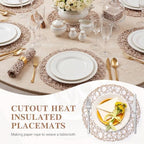 Threehoney Paper Braided Round Placemats, Set of 36, Sand, 13 in - Image 4