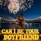 Can I Be Your Boyfriend Light Up Letters with 1000 Rose Petals - Image 5