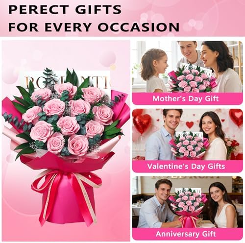 Vrioca Flowers for Delivery, Preserved Flowers Bouquets, Birthday Gifts for Women Mom - Image 4