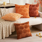 MIULEE Fall Pillow Covers Pumpkin Fall Decor 24x24 Dark Rust - Image 4