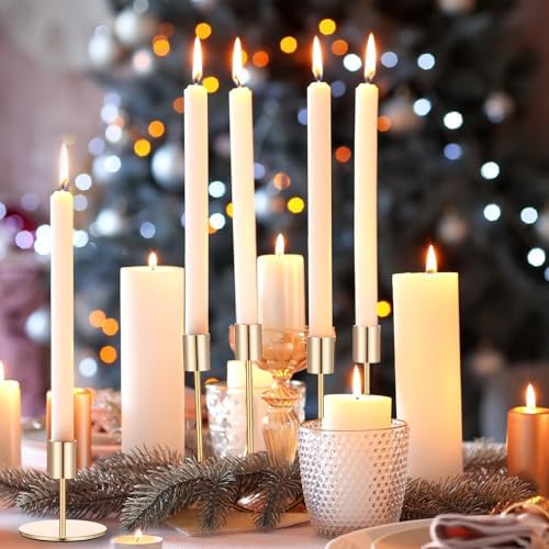Sieral Candle Holders Bulk Taper Candlesticks Holders Set Modern Decorative Metal Candelabras for Wedding Anniversary Home Dinning Table Centerpiece Xmas Party Decor(Gold,48 Pcs) - Image 4