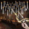 kakoya Flameless Floating Candles with Wand，30 Pcs Magic LED Hanging Taper Candles，Flickering Battery Operated Taper Candle with Wand Remote for Halloween Decorations Best Gift（White） by FLAMELESSCANDLES