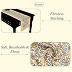 Ridhi Goldenrod Yellow Hand Block Print Cotton Table Runner Garden Farmhouse Buffet Tabletop Cover for Home Kitchen Dining Décor Parties Family Dinners Wedding Thanksgiving Christmas (16X90 Inches) - Image 2
