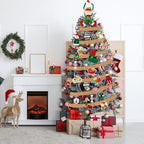 43 Pcs Elf Christmas Tree Decorations Elf Christmas Tree Hanging Ornaments Topper Candy Ball Pendant Red White Green Hanging Ornaments for Holiday Party Decoration - Image 6