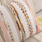 Boho Tufted Throw Pillow Covers 18x18 Set of 2 Orange - Image 5