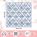 Hahafelt 12 Pcs Floral Cloth Napkins Block Print Colorful Cotton Napkins 18x18 Inches with Scalloped Edges Cotton Reusable Washable Napkin Bulk for Dinner Table Cocktail Party Weddings Home Decor - Image 2