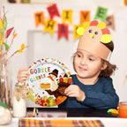 Thanksgiving Turkey Party Supplies Kit - Autumn-Themed Disposable Dinnerware Set with Plates and Napkins for 50 - for Thanksgiving Party Decoration - Image 5