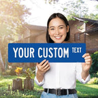 Custom Street Sign, Personalized Street Sign, Customizable Novelty Road Blue Background Sign, 24x6 Inches, ACM, Fade Resistant, Made in USA by Sigo Signs - Image 2