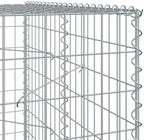 vidaXL Gabion Basket with Cover 98.4"x39.4"x78.7" Galvanized Iron - Image 4