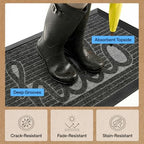 GORILLA GRIP WeatherMAX Door Mat, Indoor Outdoor, 29x17, Dark Gray Hello - Image 5