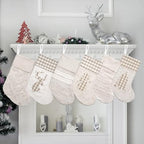 GEX Christmas Stockings for Family 20" Large Plaid Xmas Stockings Classic Bohemian Style Fireplace Decorations Hanging Ornament (6 Pack) - Image 6