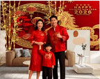 2026 Chinese Lunar New Year Backdrop 10x8ft Red Year of The Horse Lunar New Year Photography Background for Family Yard Outdoor Party Banner Decoration - Image 6