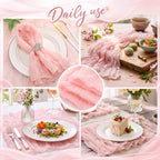 Mixweer 100 Pcs Gauze Cheesecloth Napkins 19.7 x 19.7 Inch, Dusty Pink - Image 5