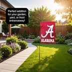 Alabama Crimson Tide Script A Garden Flag with Stand Holder - Image 4