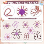 Wesiti 9 Pcs Boho Nursery Decor 3 Size Daisy Flower and Butterflies Woven Macrame Wall Hanging for Home Nursery Bedroom Dorm Wall Art(Fresh Color) - Image 3