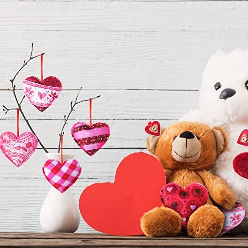 Tatuo 27 Pieces Valentines Felt Heart Ornaments for Tree Heart Hanging Decorations 3.94 Inch Red Felt Ornaments for Valentine's Day Wedding Anniversary Party Supplies - Image 6