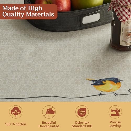 Maison d' Hermine Table Cloth Rectangle Table Reusable 100% Cotton 70"x90" - Image 3