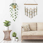 Boho Wall Decor Artificial Eucalyptus Bathroom Decor Fake Eucalyptus Plants Greenery Leaves with Wooden Bead Garland on Stick Rustic Farmhouse Home Decorations for Bedroom Living room Nursery Kitchen - Image 6