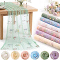 Irenare 6 Pcs 9.8ft Wildflower Tulle Table Runners, Multicolor by Irenare