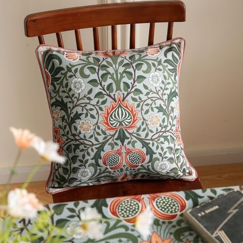 ISAENNE Designer Linen Square Throw Pillow Cover,Set of 2,18"x18"-Naples A - Image 6