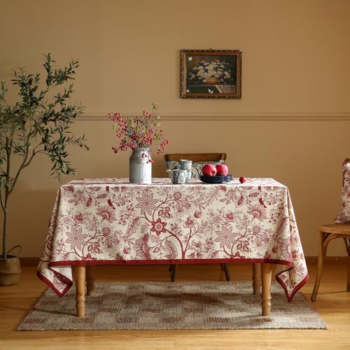 ISAENNE Designer French Elegant Rectangular Tablecloth,110"x63" - Image 2