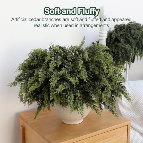 12Pcs 18" Norfolk Pine Stems, Christmas Cedar Branches for Decoration - Image 5
