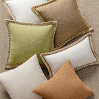 MIULEE Set of 2 Lumbar Linen Burlap Throw Pillow Covers 12x20 Coffee - Image 4
